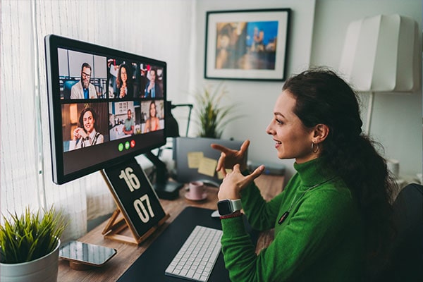 Person on a zoom call